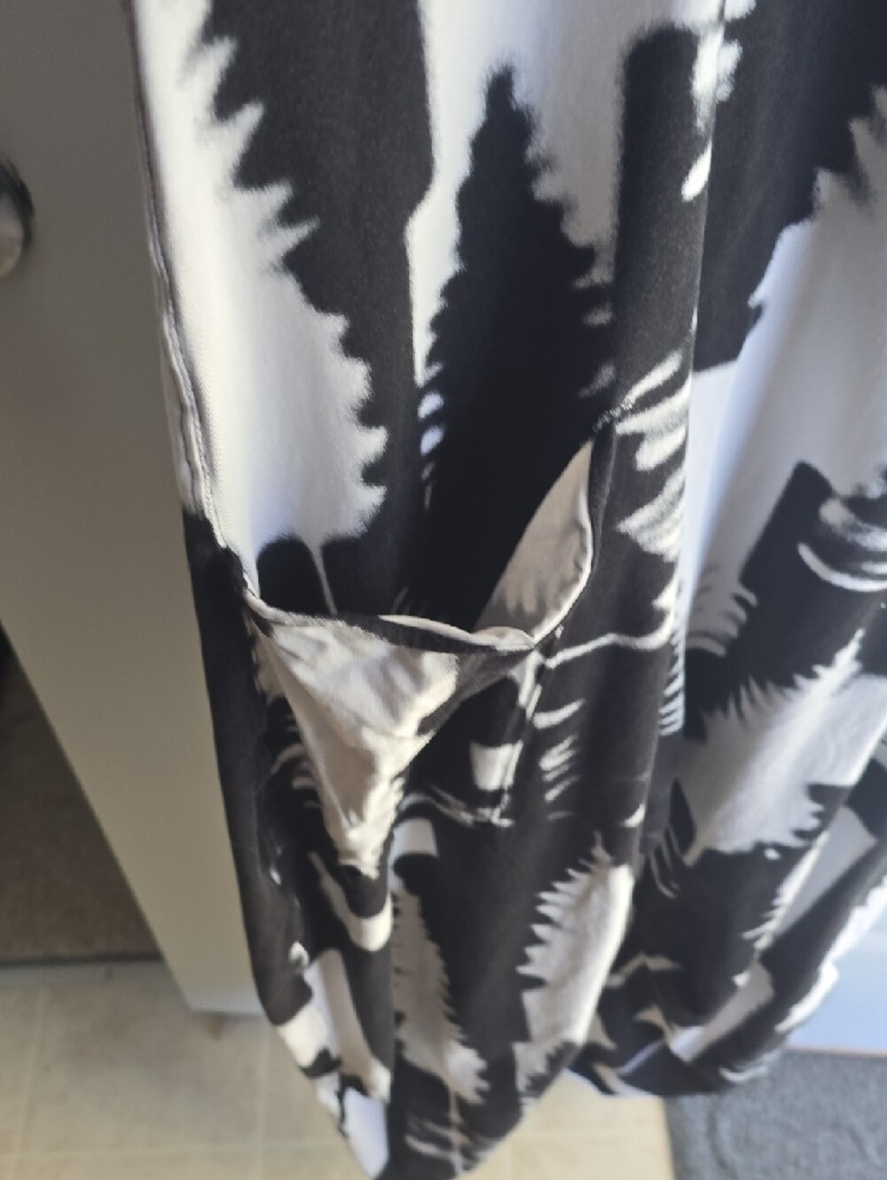 FP Movement by Free People Black & White Tie-Dye Harem Jumpsuit - Picture 6 of 7